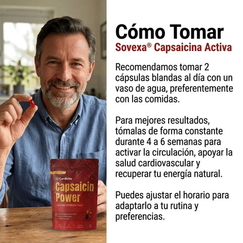 Cardivita® Capsaicina Activa en 60 capsulas  Apoyo diario para tu presión arterial y tu tranquilidad