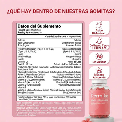 Gomitas. de Colageno Premium Dermika™