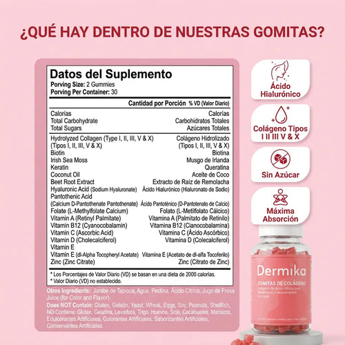 Gomitas. de Colageno Premium Dermika™